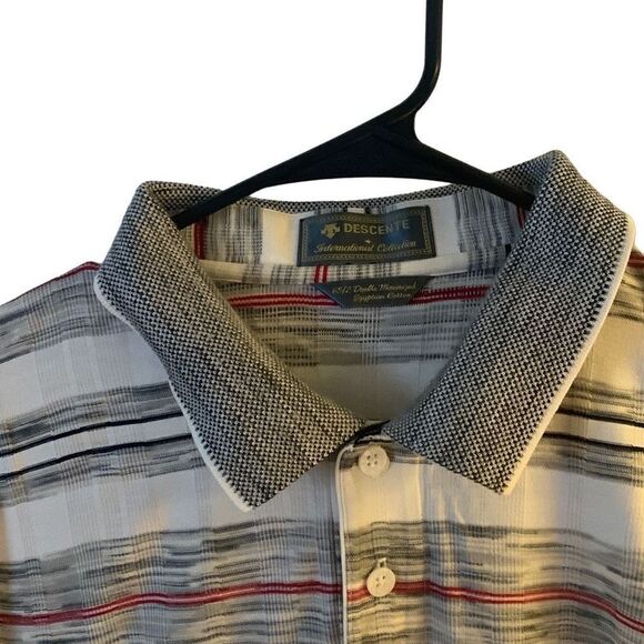 Pre Owned Men’s Descente Short Sleeve Polo Egyptian Cotton Sz Lg Casual Comfort - Picture 8 of 13